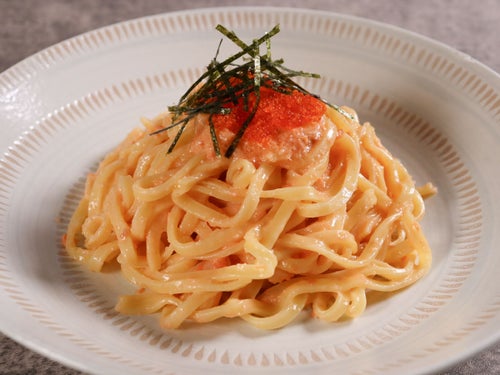 明太子好きのための鮭のクリームパスタ